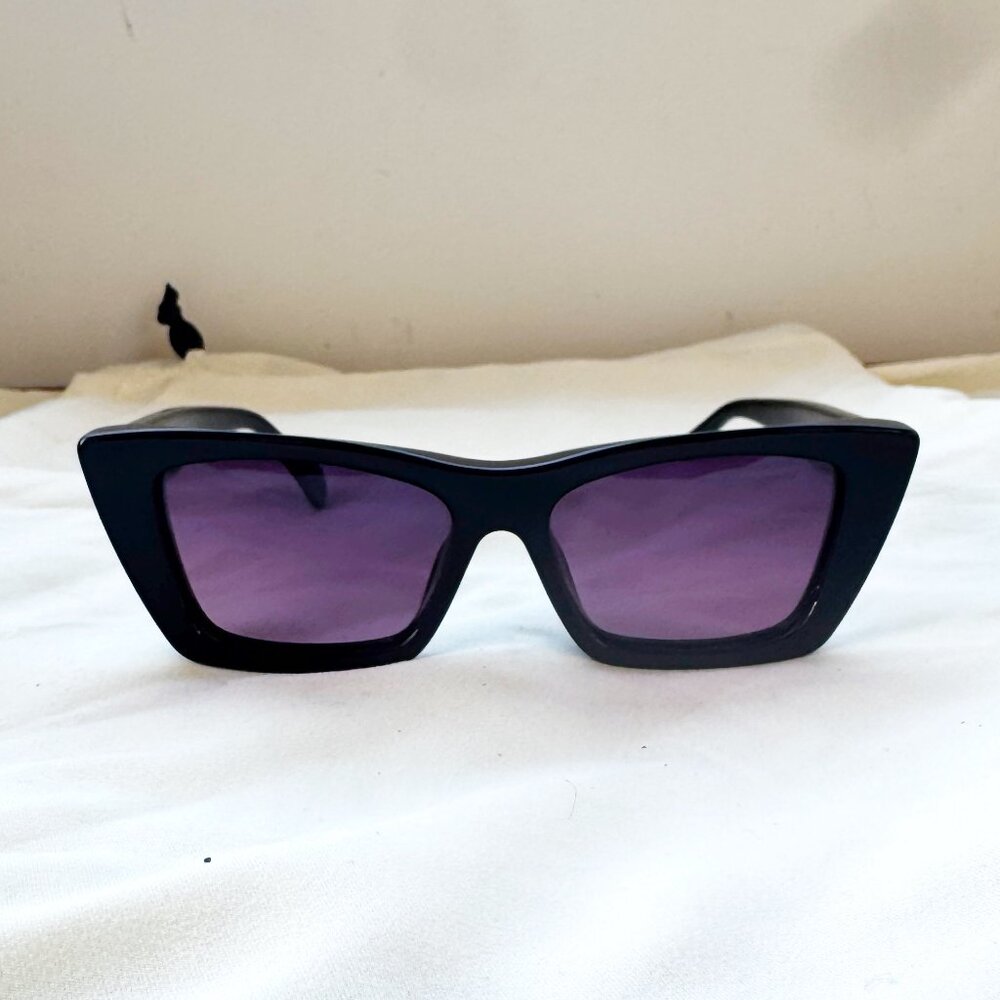 ANINE BING Cat-eye Black Sunglasses